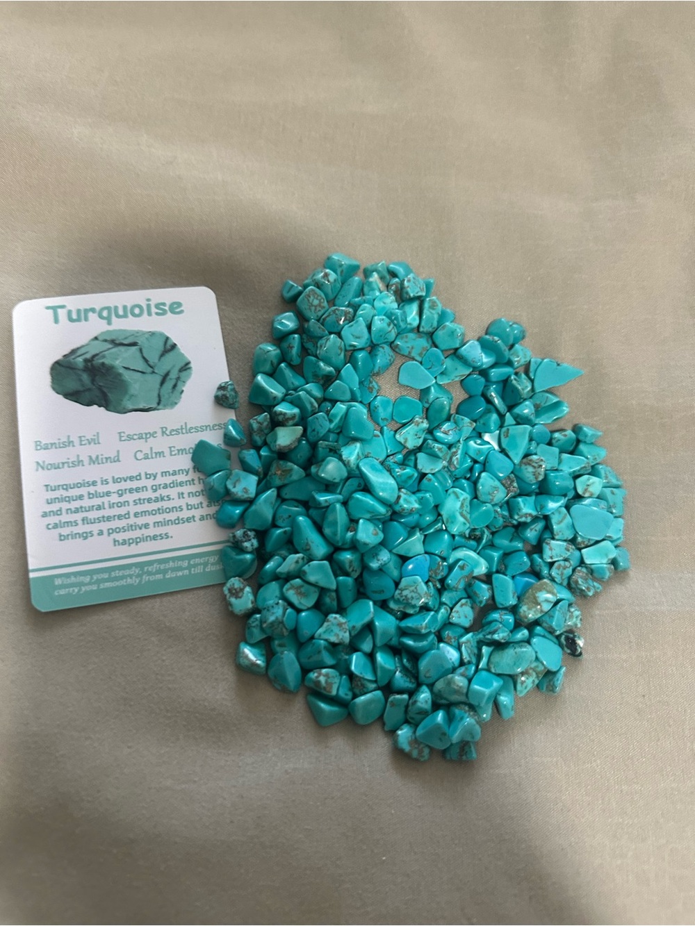Turquoise Chip for Home Decor or Crafts - Bright Turquoise